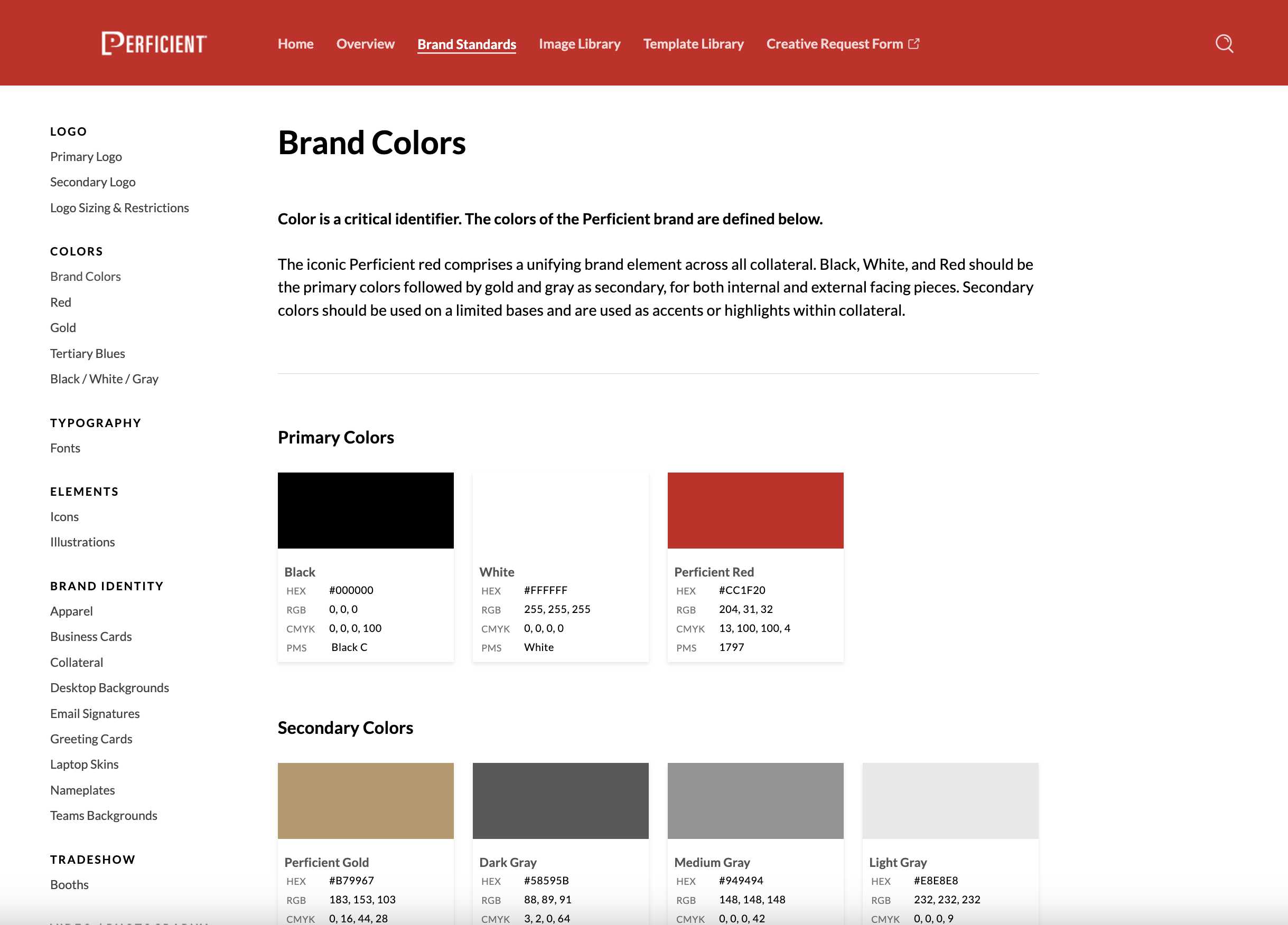 Brand Center - Brand Colors